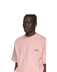 rosa T-Shirt mit einem Rundhalsausschnitt von Gcds