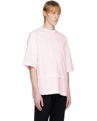 rosa T-Shirt mit einem Rundhalsausschnitt von Simone Rocha
