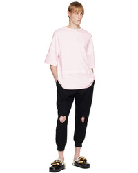 rosa T-Shirt mit einem Rundhalsausschnitt von Simone Rocha