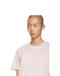 rosa T-Shirt mit einem Rundhalsausschnitt von Maison Margiela