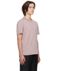 rosa T-Shirt mit einem Rundhalsausschnitt von Brioni