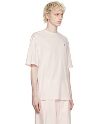 rosa T-Shirt mit einem Rundhalsausschnitt von Acne Studios