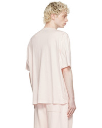 rosa T-Shirt mit einem Rundhalsausschnitt von Acne Studios