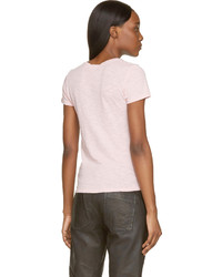 rosa T-Shirt mit einem Rundhalsausschnitt von Moncler