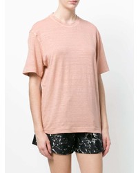 rosa T-Shirt mit einem Rundhalsausschnitt von Common Wild