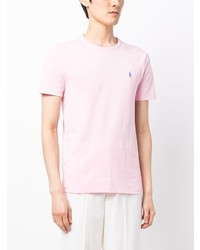 rosa T-Shirt mit einem Rundhalsausschnitt von Polo Ralph Lauren