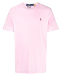 rosa T-Shirt mit einem Rundhalsausschnitt von Polo Ralph Lauren