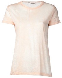 rosa T-Shirt mit einem Rundhalsausschnitt von Proenza Schouler
