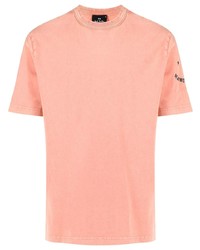 rosa T-Shirt mit einem Rundhalsausschnitt von PS Paul Smith