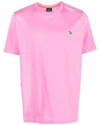 rosa T-Shirt mit einem Rundhalsausschnitt von PS Paul Smith