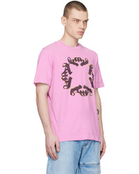 rosa T-Shirt mit einem Rundhalsausschnitt von 1017 Alyx 9Sm