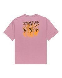 rosa T-Shirt mit einem Rundhalsausschnitt von Quiksilver