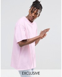 rosa T-Shirt mit einem Rundhalsausschnitt von Reclaimed Vintage