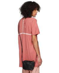 rosa T-Shirt mit einem Rundhalsausschnitt von Boris Bidjan Saberi