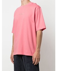 rosa T-Shirt mit einem Rundhalsausschnitt von adidas