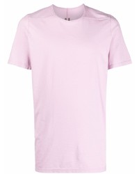 rosa T-Shirt mit einem Rundhalsausschnitt von Rick Owens DRKSHDW