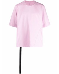 rosa T-Shirt mit einem Rundhalsausschnitt von Rick Owens DRKSHDW