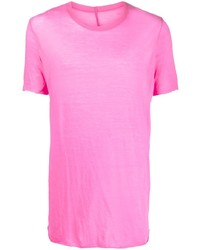 rosa T-Shirt mit einem Rundhalsausschnitt von Rick Owens