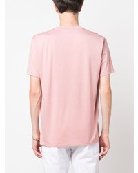 rosa T-Shirt mit einem Rundhalsausschnitt von Tom Ford