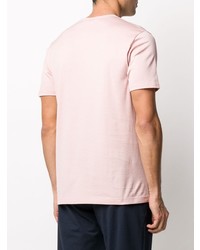 rosa T-Shirt mit einem Rundhalsausschnitt von Sunspel