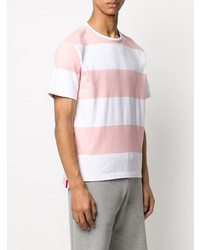 rosa T-Shirt mit einem Rundhalsausschnitt von Thom Browne