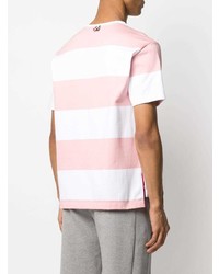 rosa T-Shirt mit einem Rundhalsausschnitt von Thom Browne