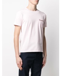 rosa T-Shirt mit einem Rundhalsausschnitt von Thom Browne