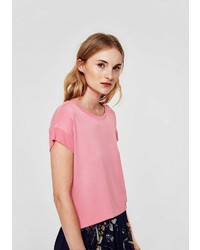 rosa T-Shirt mit einem Rundhalsausschnitt von S.OLIVER RED LABEL