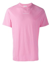 rosa T-Shirt mit einem Rundhalsausschnitt von Sandro Paris
