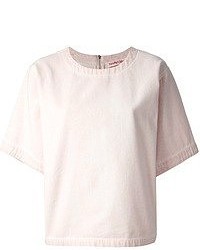 rosa T-Shirt mit einem Rundhalsausschnitt von See by Chloe