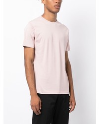 rosa T-Shirt mit einem Rundhalsausschnitt von Sunspel