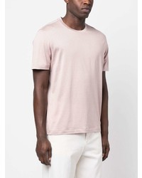 rosa T-Shirt mit einem Rundhalsausschnitt von Brioni