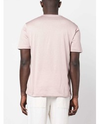 rosa T-Shirt mit einem Rundhalsausschnitt von Brioni