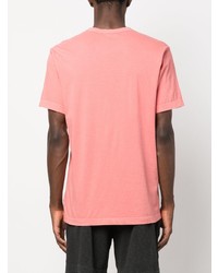 rosa T-Shirt mit einem Rundhalsausschnitt von James Perse