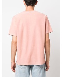 rosa T-Shirt mit einem Rundhalsausschnitt von AUTRY