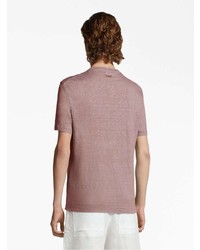 rosa T-Shirt mit einem Rundhalsausschnitt von Zegna