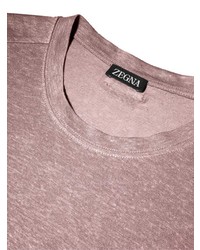 rosa T-Shirt mit einem Rundhalsausschnitt von Zegna