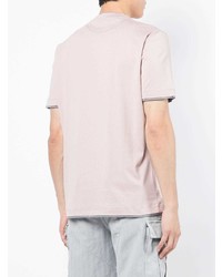 rosa T-Shirt mit einem Rundhalsausschnitt von Brunello Cucinelli