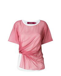 rosa T-Shirt mit einem Rundhalsausschnitt von Sies Marjan