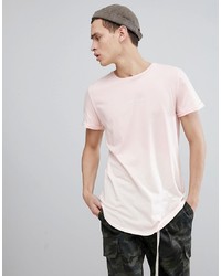 rosa T-Shirt mit einem Rundhalsausschnitt von Sixth June