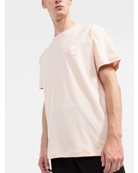 rosa T-Shirt mit einem Rundhalsausschnitt von Alexander McQueen