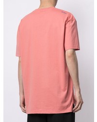 rosa T-Shirt mit einem Rundhalsausschnitt von Off Duty