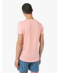 rosa T-Shirt mit einem Rundhalsausschnitt von Orlebar Brown