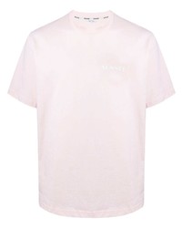 rosa T-Shirt mit einem Rundhalsausschnitt von Sunnei