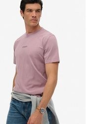 rosa T-Shirt mit einem Rundhalsausschnitt von Superdry