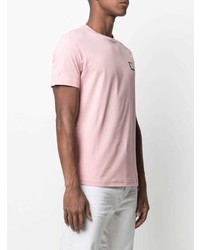 rosa T-Shirt mit einem Rundhalsausschnitt von Diesel