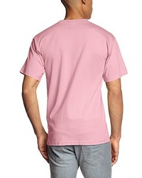 rosa T-Shirt mit einem Rundhalsausschnitt