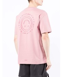 rosa T-Shirt mit einem Rundhalsausschnitt von Off Duty