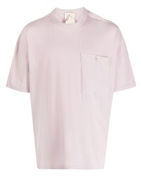 rosa T-Shirt mit einem Rundhalsausschnitt von Ten C