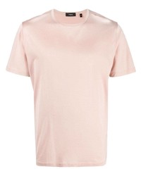 rosa T-Shirt mit einem Rundhalsausschnitt von Theory
